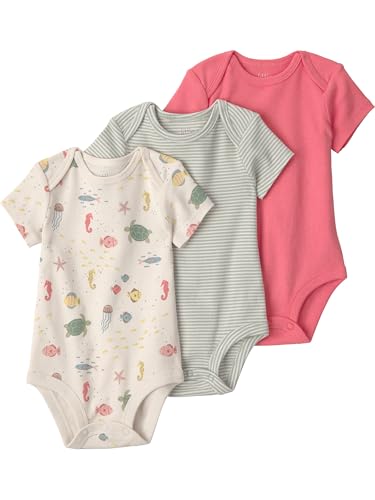 Image of little planet by carter's Unisex Baby 3-pack Short Sleeve Bodysuits Made With Organic Cotton