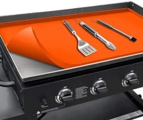 Miniatura 2 de Alfombrilla de silicona para plancha Blackstone de 36 pulgadas y 16 pulgadas, silicona resistente de grado alimenticio, protege la plancha de