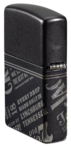 Zippo Jack Daniel's Every Drop Design Regular Media Chrome Black Matte Pocket Lighter