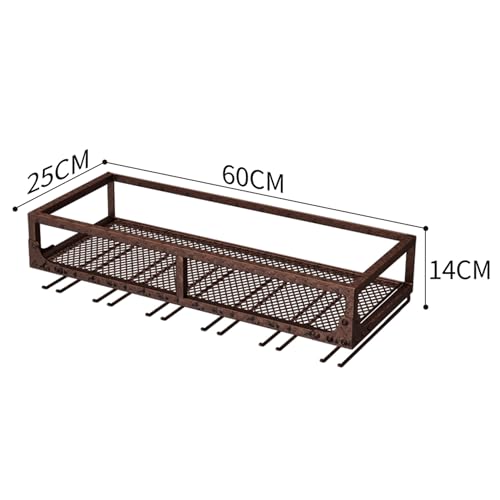 Generisch Rack per vino con supporto in vetro, mini rack in metallo per display liquido e whisky, elegante cabinet per cucina, sala da pranzo e caffè