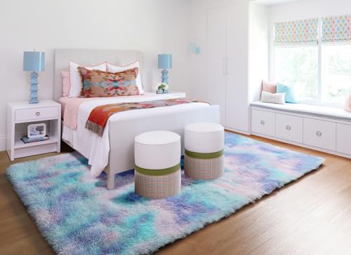 Onasar Machine Washable Fluffy Area Rug For Girls Bedroom thumb #5