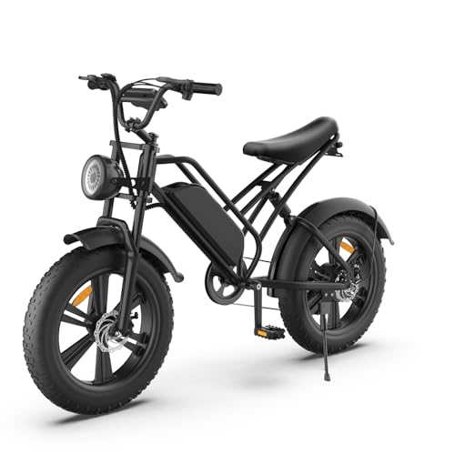 20' x 4.0 Bici Electrica con Fat Tire, Bicicleta Electrica Montaña, Batería de Litio Extraíble de 48V 18Ah, Hasta 55-110 KM de Autonomía, Doble Absorción de Impactos, Fat Bike Hombres Mujeres Adultos
