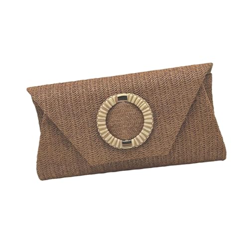 Sac à main tissé en paille artisanale pour soirée et plage