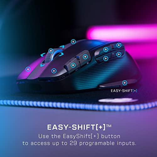 Turtle Beach Kone XP Air Wireless RGB Gaming Mouse, 19000 DPI Optical Sensor, 100-hour Rechargeable Battery & Charging Dock, 29 Programmable Inputs, Ergonomic Design, Bluetooth, 4D Wheel – Black by Turtle Beach - Used condition - Image 3