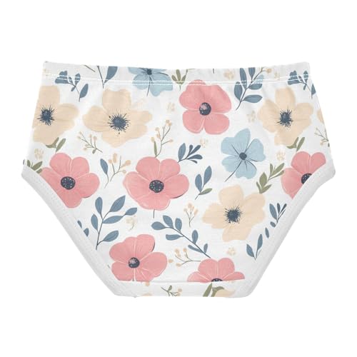 Wusikd Cute Girls' Underwear Cotton Flowers Girls Briefs Soft Toddler Underwear 2T2
