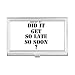 How Did It Get So Late So Soon Quote Business Card Holder Case Pocket Box Wallet
