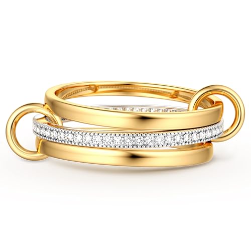 Dochais Gold Silber Ring Damen 18k Vergoldete Wasserfest Goldene Ringe Set Stapelbar Verlobungsring Eheringe Statement Daumenring Fingerring Hypoallergene für Frauen Herren Schmuck Größe 52-65 Dochais Gold Silber Ring Damen 18k Vergoldete Wasserfest Goldene Ringe Set Stapelbar Verlobungsring Eheringe Statement Daumenring Fingerring Hypoallergene für Frauen Herren Schmuck Größe 52-65