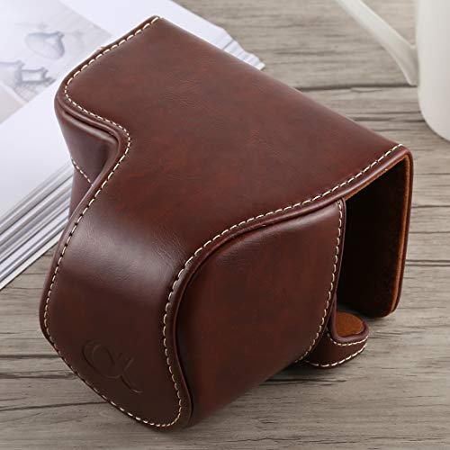 �J�����A�N�Z�T���[ Sony A6300�p�X�g���b�v�t���t���{�f�B�J����PU���U�[�P�[�X�o�b�O �J�����A�N�Z�T���[ (�F : Coffee)