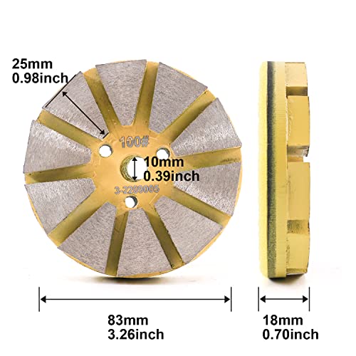 YDROWN 3Pcs 3 Discos De Polimento De Piso De Diamante Para Polimento De Piso De Metal Para Ladrilhos