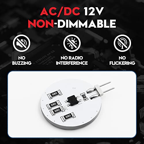 Vehicode G4 Led Bulb 12V 2.5W Soft Warm White 2700K-3000K 20W Halogen Replacement T3 Jc Bi-Pin Base Side Flat Disc Ac/Dc Low Voltage Lamp For Rv Puck Light Landscape Outdoor Path Spotlight (20 Pack) #TOP3
