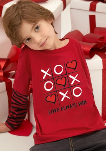 Image of BesserBay Valentines Day Unisex Kids Long Sleeve Top 2-14 Years