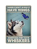 Husky Dog Rustic Aluminum Sign 5.5x8 Inches - Cute Canine-Themed Wall Hanging, Great for Dog Boarding Facilities, Pet Stores, and Home Decorations
