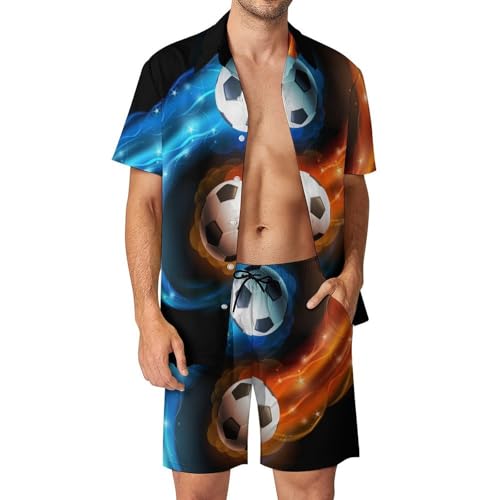 Chemise short et pantalon de plage football de feu tenue été homme S