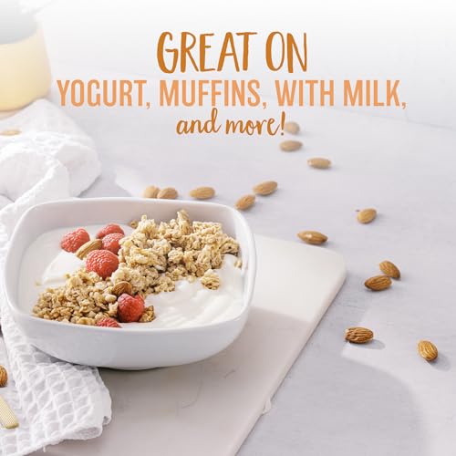 Oatsome Vanilla Almond Granola, Gluten Free, Non-GMO, 5g Protein, Made with Whole Grain Organic Oats, Honey, Almonds, & Vanilla, for Protein Snacks Cereals Breakfast Yogurt, 10 Oz Bag - Image 6