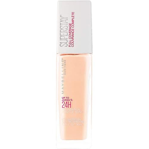 Maybelline Super Stay Full Coverage Liquid Foundation Active Wear Makeup, Up to 30Hr Wear, Transfer, Sweat & Water Resistant, Matte Finish, Fair Porcelain, 1 Count