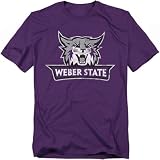 Weber State University Official Distressed Primary Logo Unisex Adult T Shirt,Weber State University, Large