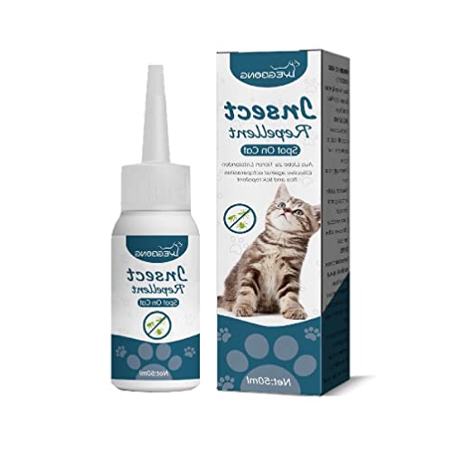 Gocce Zecche Per Pulci Gatto Da 1 7 Once Per Animali Domestici Cani Insetticida Repellente Per Eliminare Le Uova Delle Pulci Formula Delicata A Base Vegetale Per Gatti Farmaco Anti-pulci E