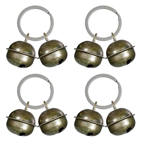 Zpeiran Cloches Extra-Fortes pour Collier Chien et Chat - Lot de 4 Clochettes de Traqueur et Nœud Papillon Grelots Sonores pour Localisation et Sécurité des...