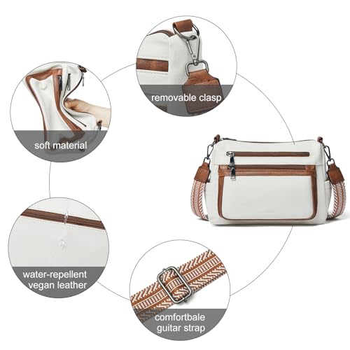 Image of Bluome Crossbody Purses for Women, Medium Large Faux Leather Crossbody Bags Lightweight Sling Bag Shoulder Handbags