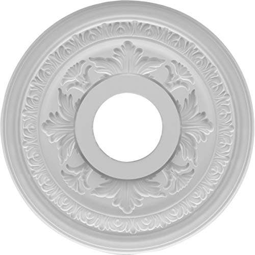 Image of Ekena Millwork CMP13BA Baltimore Thermoformed PVC Ceiling Medallion (Fits Canopies up to 5 1 /4 inch), 13 inchOD x 3 1 /2 inchID x 3 /4 inchP
