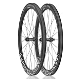 Paire de roues de vélo de route : jantes en fibre de carbone 700C for vélo de route, hauteur 50 mm, largeur intérieure 22 mm, largeur extérieure 30 mm, roue avant 50 mm 791 g, roue arrière 893 g.