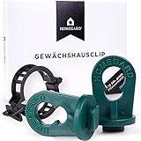 HOMEGARD® - Gewächshausclips inkl. Zusatz Pflanzenhalter - Extra verstärkte Pflanzenhalter für Ihr Gewächshaus - Das perfekte Gewächshaus Zubehör - Die optimale Rankhilfe
