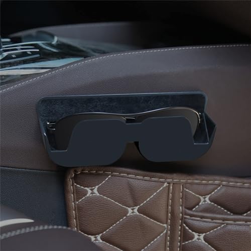 xnnmzhao Auto Brillenablage, 165 mm x 55 mm x 35 mm Brillenetui Auto Sonnenbrillen, Aufbewahrung Halterung Selbstklebend mit Filzpolsterung für Brillen im Auto Brillenetui Ablagebox