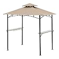 ONTHEWAY 5FT x 8FT Double Tiered Replacement Canopy Grill BBQ Gazebo Roof Top, for Gazebo Model L-GZ238PST-11 Only