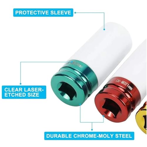 Llave neumática de vaso hexagonal para quitar tornillos de neumáticos 8