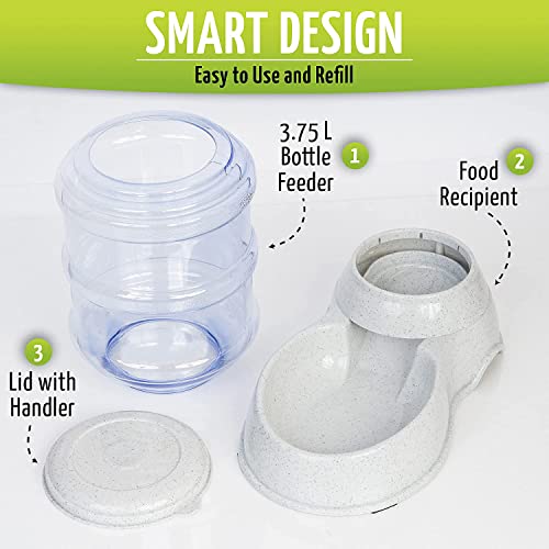 Zone Tech Self-Dispensing Pet Feeder - Premium Quality Durable Self-Dispensing Gravity 1 Gallon Pet Feeder Food Bowl… - Image 4