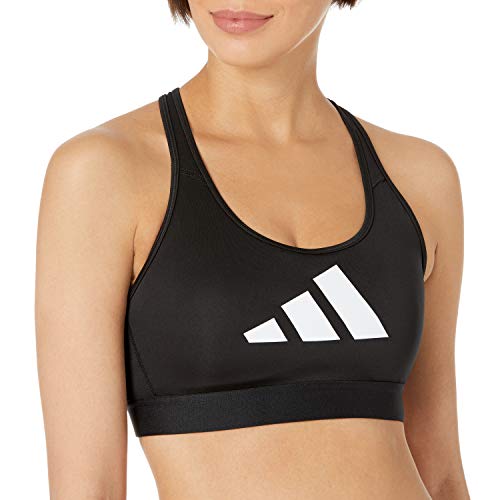 adidas,Womens,Don't Rest 3 Bar Bra,Black/Grey/White,Small