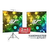 Elite Screens Yardmaster 2 DUAL Projection Screen, 180-INCH 16:9, Front and Rear Wraith Veil Dual 4K / 8K Ultra HD, Active 3D, HDR Ready Indoor and Outdoor Projection Screen, OMS180H2-Dual