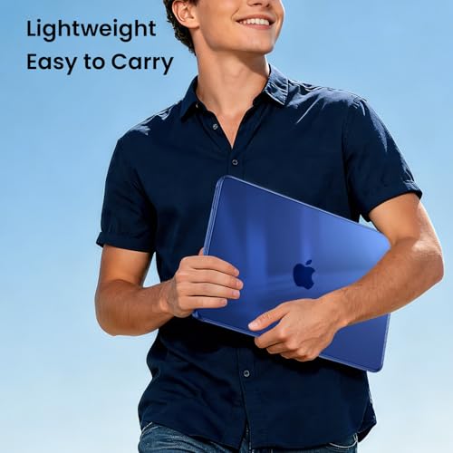 Image of BlueSwan Case for MacBook Neo Cover 13 inch 2026 A3404 Clear Hard Shell | Compatible for Apple Mac Neo 13 inch A18 Pro, Glossy Bright Finish, Scratch Resistant Protection, Laptop Skin Accessories, Indigo