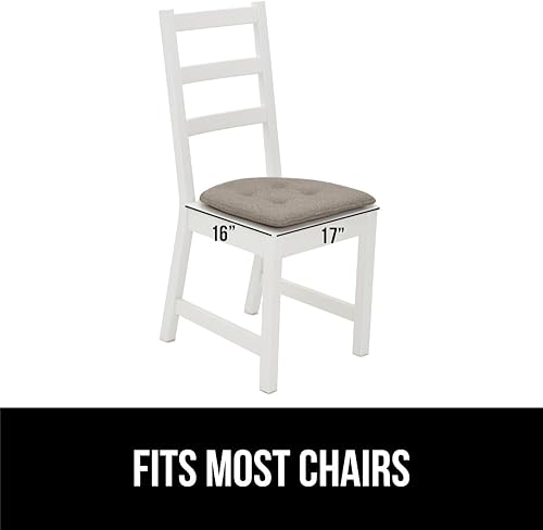 Miniatura 6 de Gorilla Grip - 6 cojines de espuma viscoelástica capitoné para silla, cómodas almohadillas para comedor, respaldo antideslizante, lavable, para