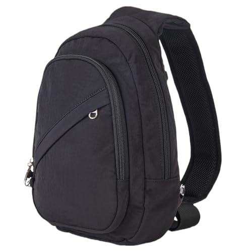 XINCADA Anti Theft - RFID Wallet - Locking Zipper - Small Crossbody Bags For Women Travel Shoulder Sling Black Purse