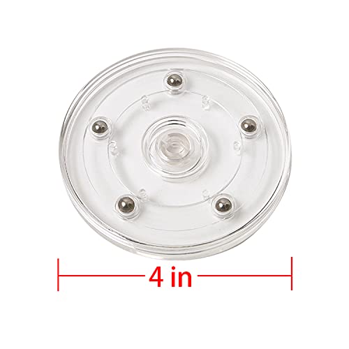2 Pack 4" Lazy Susan Turntable Acrylic Ball Bearing Rotating Tray For Spice Rack Table Cake Kitchen Pantry Decorating Tv Laptop Computer Monitor #TOP1