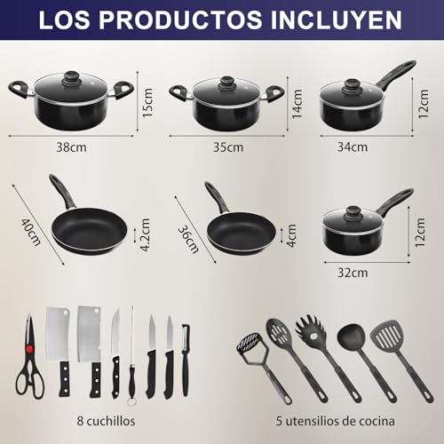 La Mejor Recopilación de Juegos de sartenes y ollas - los más vendidos. 27 Imagen adicional
