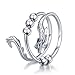 Daixiya Anti Anxiety Ring 925 Sterling Silver Chinese Dragon Adjustable Anxiety Fidget Ring With Bead Spinner Rings Dragon Jewelry Gifts for Men Women Women Teens (9)