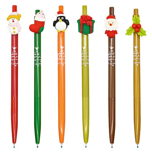 6 bolígrafos navideños negros Maydahui pack de 6 unidades miniatura 1