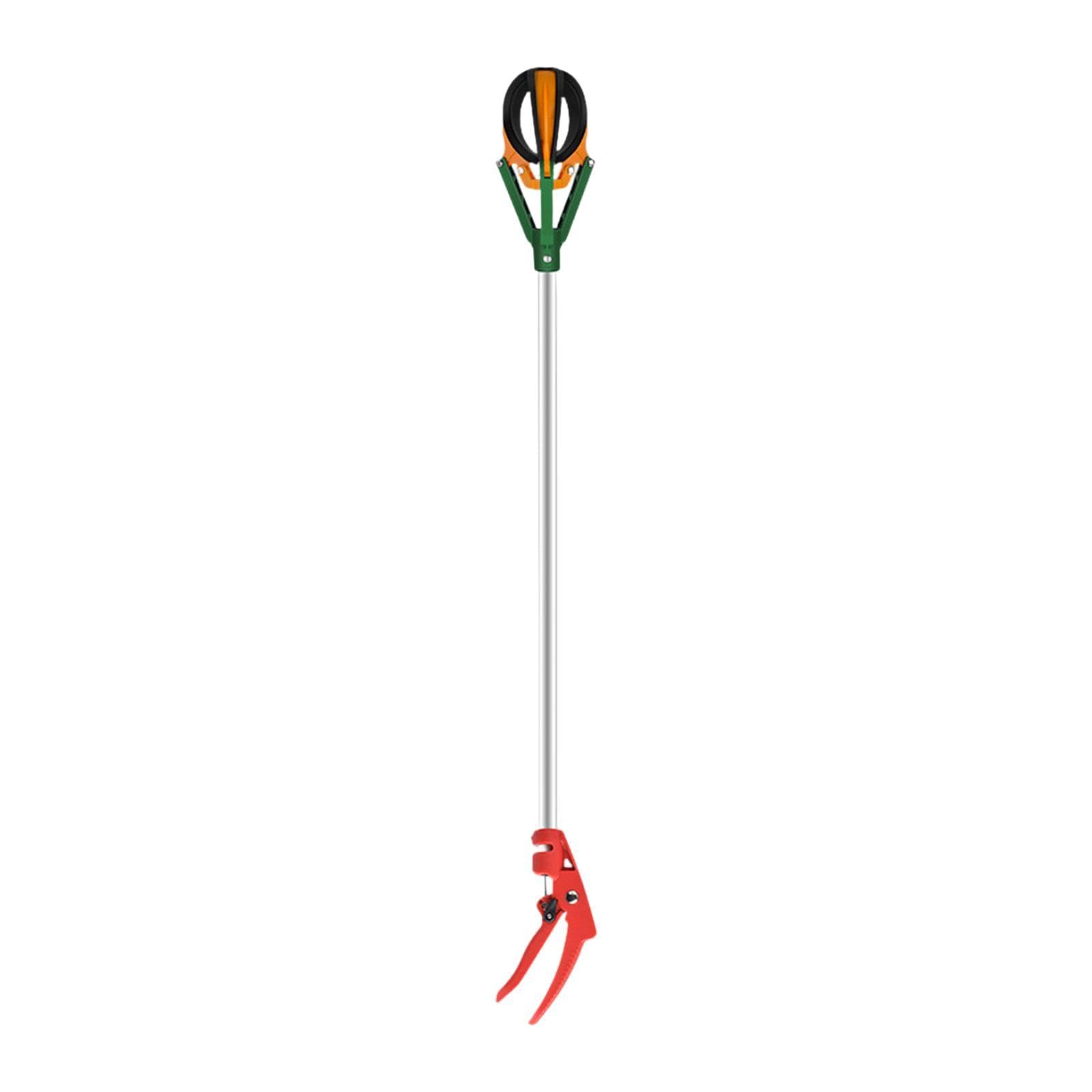 Cueilleur de Fruits pour Pommes Trois Griffes Caoutchouc Outil Ramassage Polyvalent Manche Télescopique Acier au Carbone Poignée Nylon Pratique