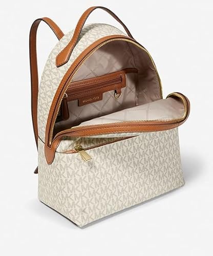 Michael Kors Valerie Medium Logo Backpack (Vanilla) #TOP1