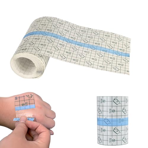 Deiboun 防水フィルム フィルムドレッシング 防水 テープ 大きめサイズ キズに保護フィルム 水泳 入浴 温泉につかる タトゥー介護 粘着バンド シャワー 傷跡ケアテープ 傷テープ(10cm×5m) (10cm×5m)