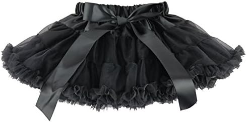 Wennikids Little Girl's Dance Chiffon Pettiskirts Tutu Assorted Size and Color Large Black