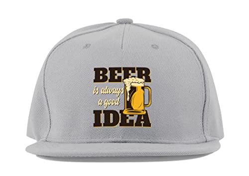 Casquette Beer is Always a Good Idea en coton gris pour vos sorties et moments de détente
