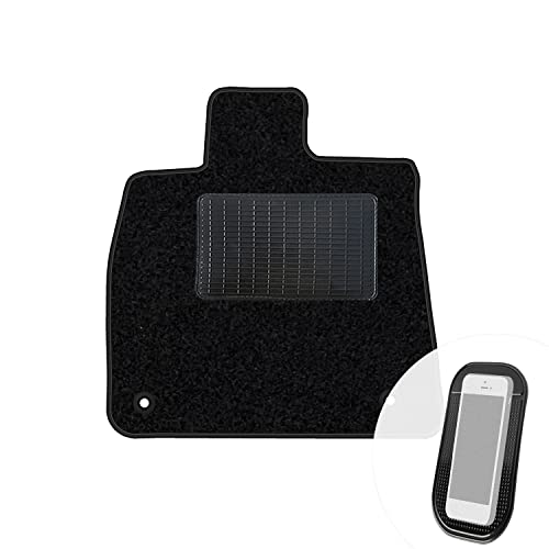 moto-MOLTICO Fahrer Fußmatte Auto Velours Fahrerseite Autoteppiche Schwarz Fahrermatte 1-teilig...