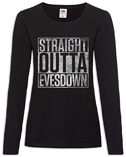T-Shirt à Manches Longues Femme Straight Outta Evesdown Coton Casual