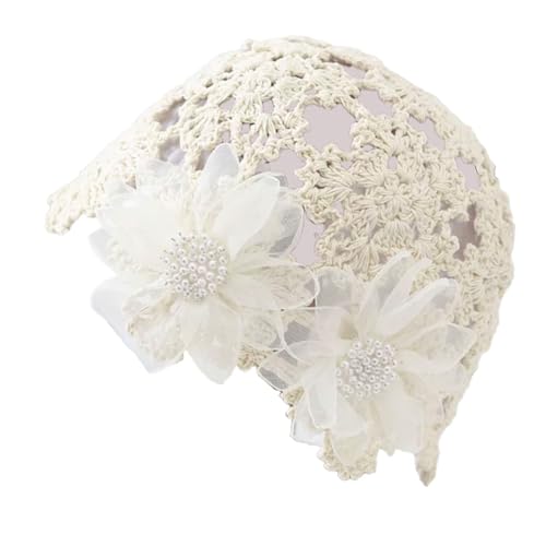 Girls Pullover Hat Handwoven Cap with Flower for Vacations Photo Props Folk Headpiece Handmade Cap Headgear Hat3