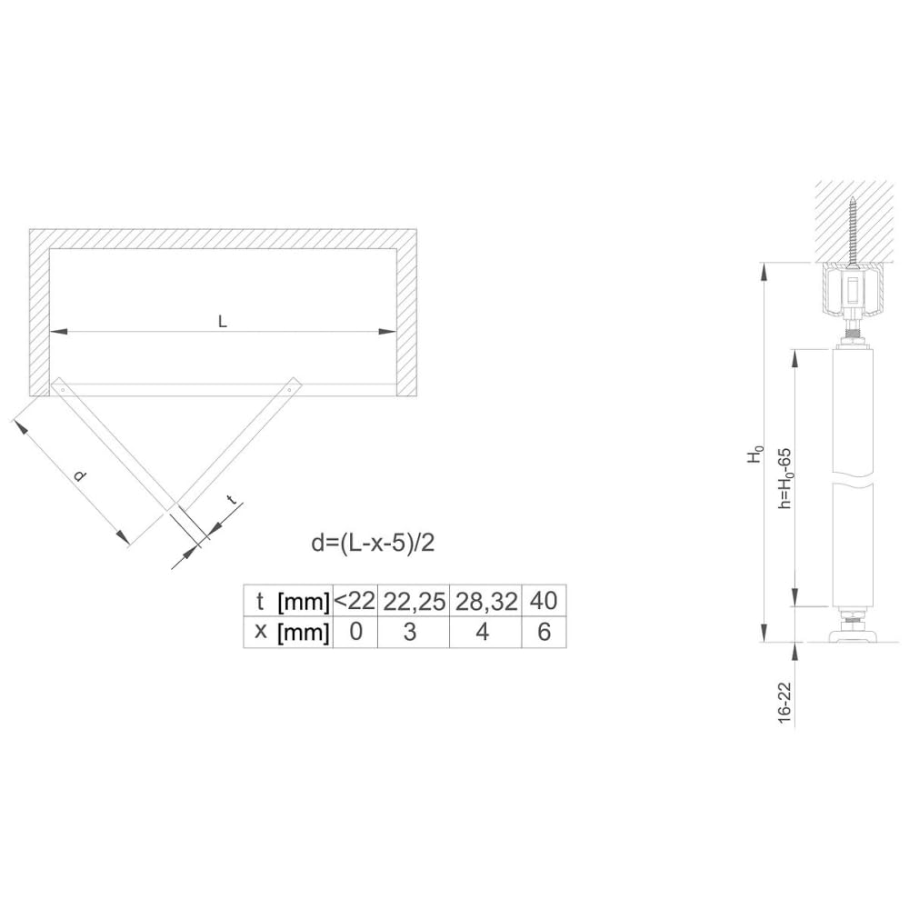 Kit ferramenta per porta bifold - Binario da 47" per 2 pannelli pieghevoli fino a 40,8 kg - SLID'UP 150