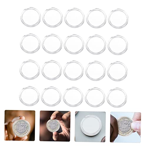 Caja plástica transparente para monedas 100 unidades miniatura 6