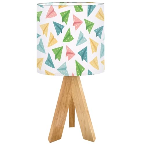 JCFANGALLERY Cute Kids Bedside Desk Table Lamp Colorful Paper Airplane